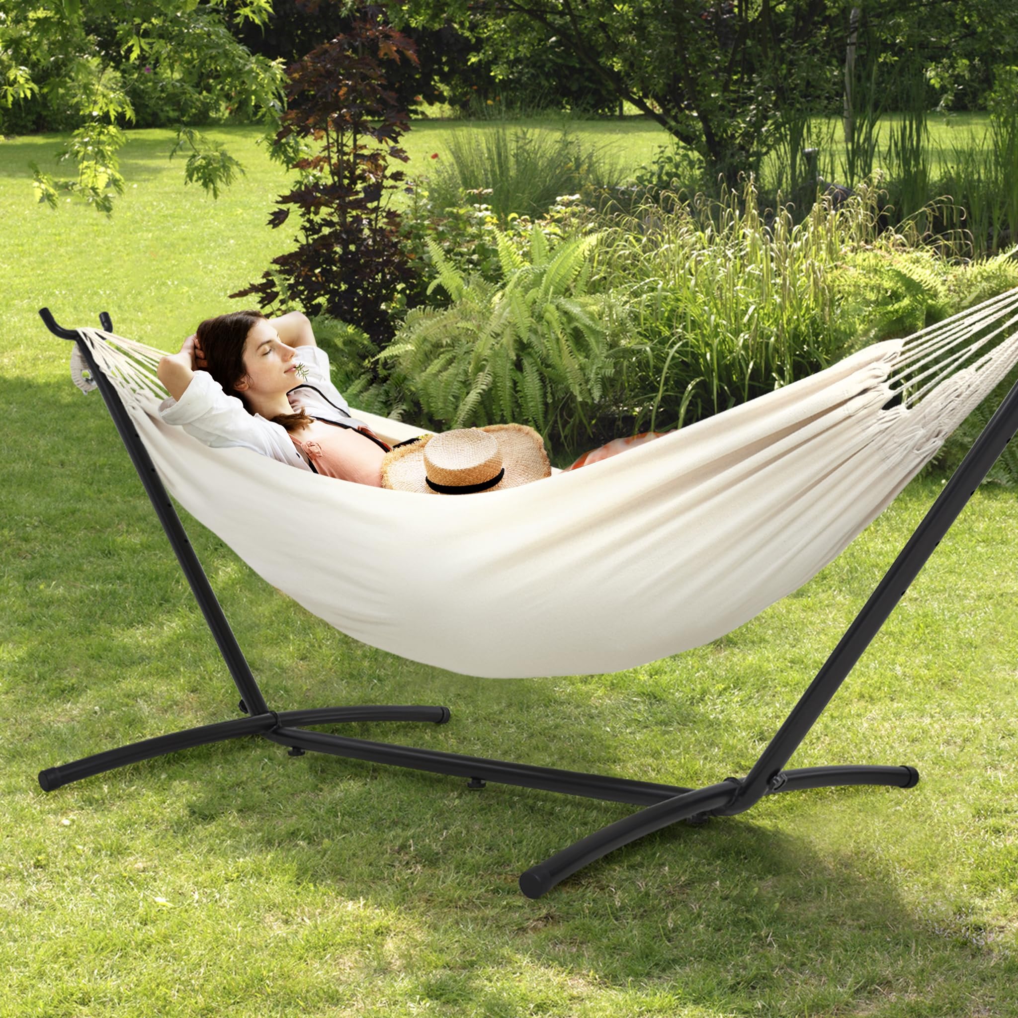 hängematte mit gestell weiss Mondeer Hängemattengestell, Doppel Baumwolle mit für 2 Personen, Tragbare Outdoor & Indoor Terrasse Hof Garten, Belastbarkeit bis 200 KG, Beige Garten Größe:27 Park Tool PCS-4-2 Montageständer snize_size_43.5