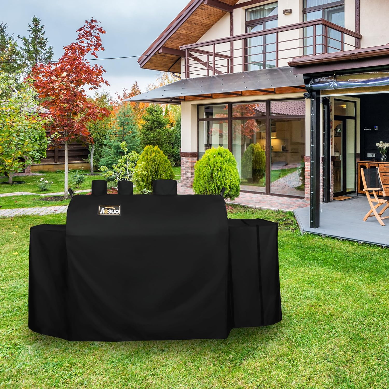 8080 Grill Cover for Char-Griller 5050 Grills, Chargriller Covers for 5650 Duo/Double Grill, Heavy Duty and Waterproof Char-Griller Charcoal Cover