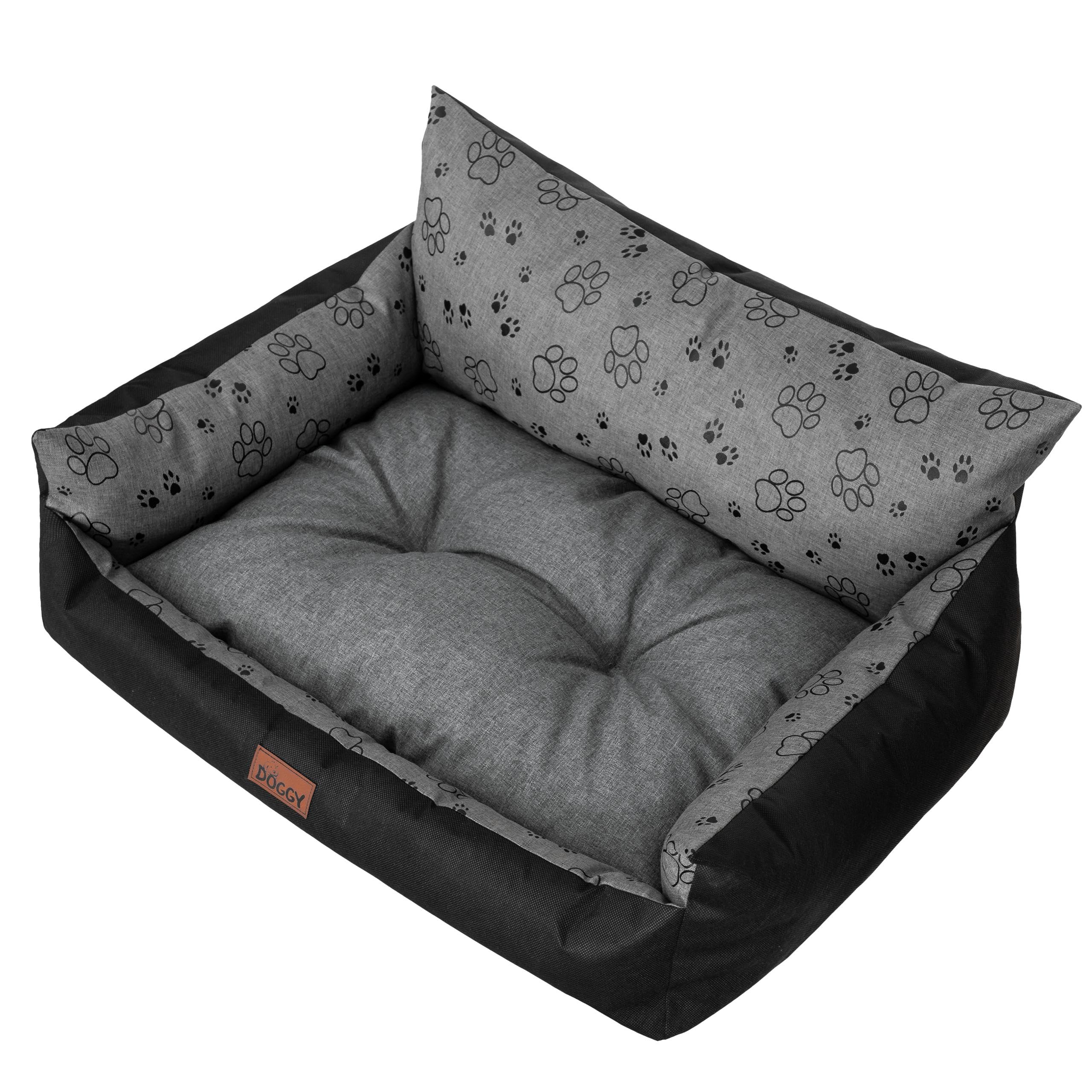 Lit Chiens Grande Taille Imperméable - Couverture Canapé, Lit Chiens Taille Moyenne - Joker - Coussin Chien Oeko-Tex Dog Bed 82x63 cm Graphite 3D XL