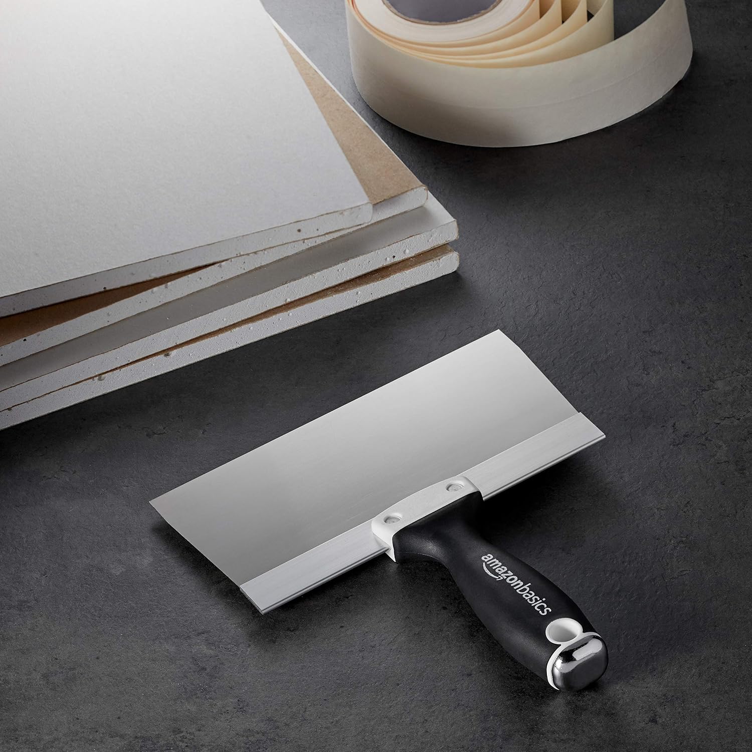 Amazon Basics 8" Soft Grip, Stainless Steel Tape Knife with Hammer End