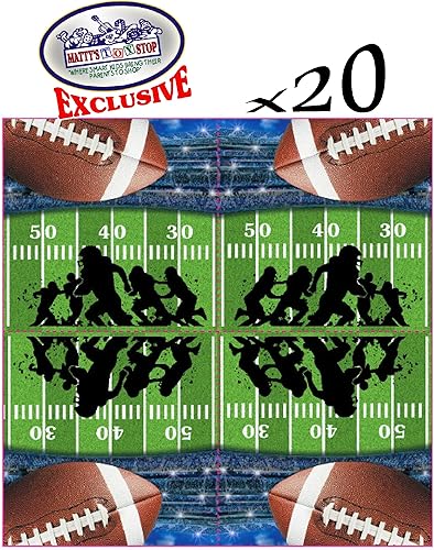 Miniatura 4 de Juego de suministros de fiesta temática de fútbol de lujo para 20 personas, incluye 20 platos grandes, 20 platos pequeños, 20 servilletas, 20 tazas