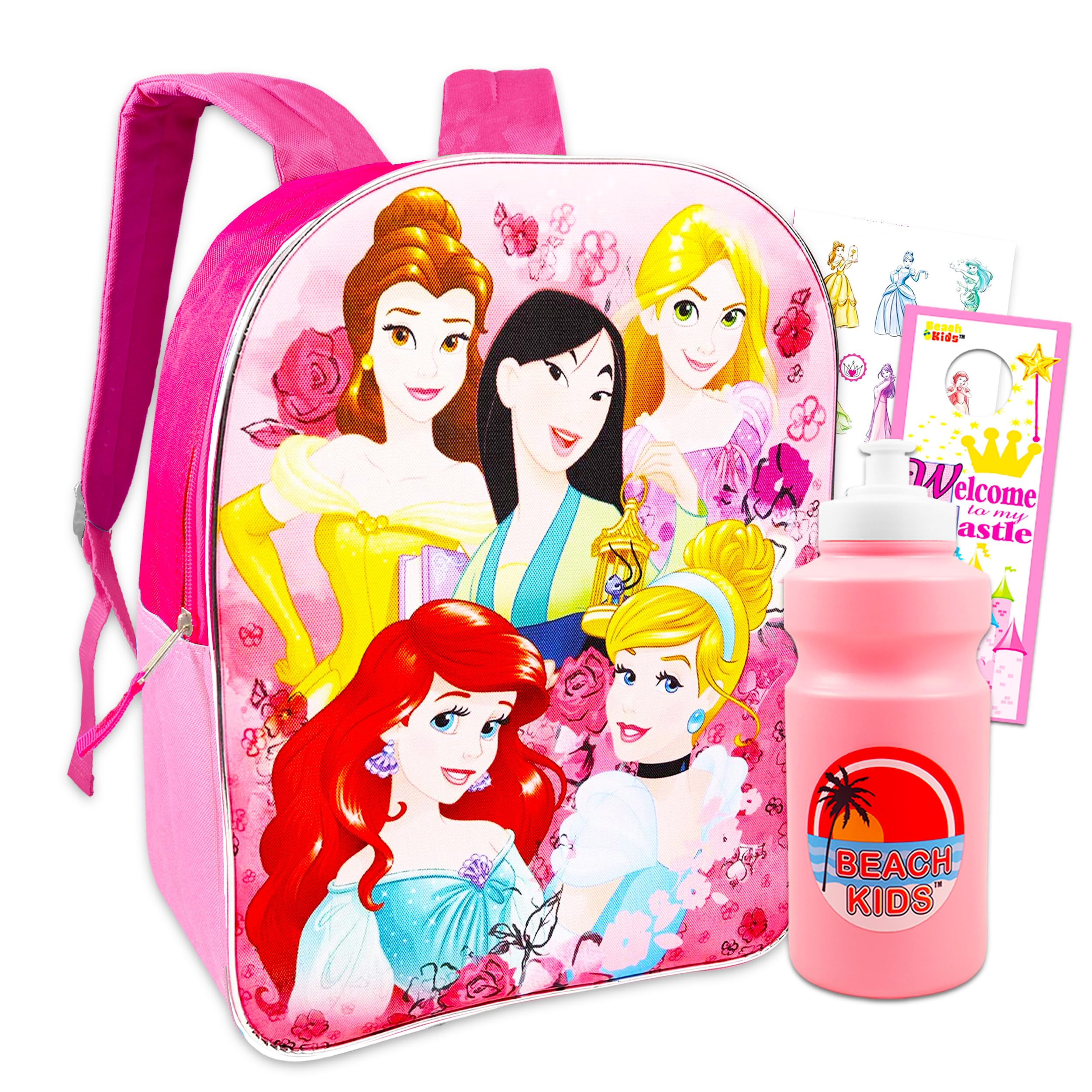 Disney Studio Disney Princess Backpack School Supplies Bundle Disney Princess School Bag Set With Disney Princess Pop Up Stickers (Princess School Supplies)