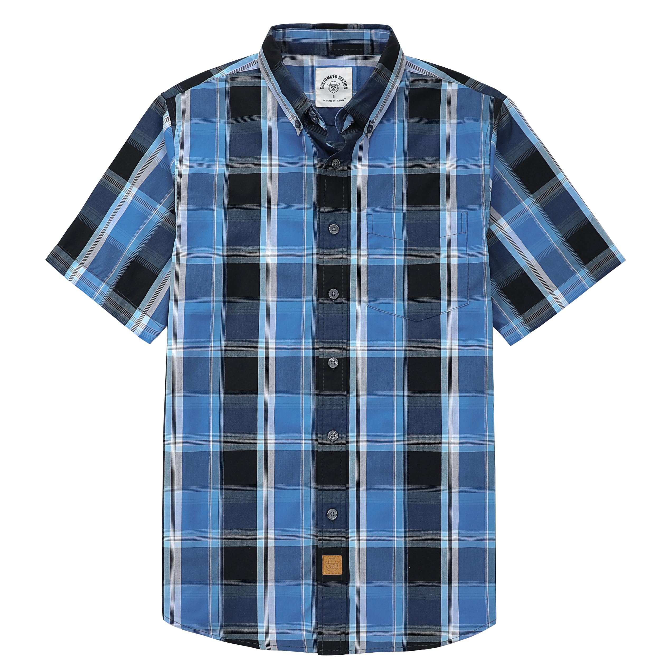 Dubinik® Camicia Uomo Maniche Corte Estiva Manica Corta Casual Worker Cowboy Leggera Camicia Maniche Corte Uomo Regular Fit
