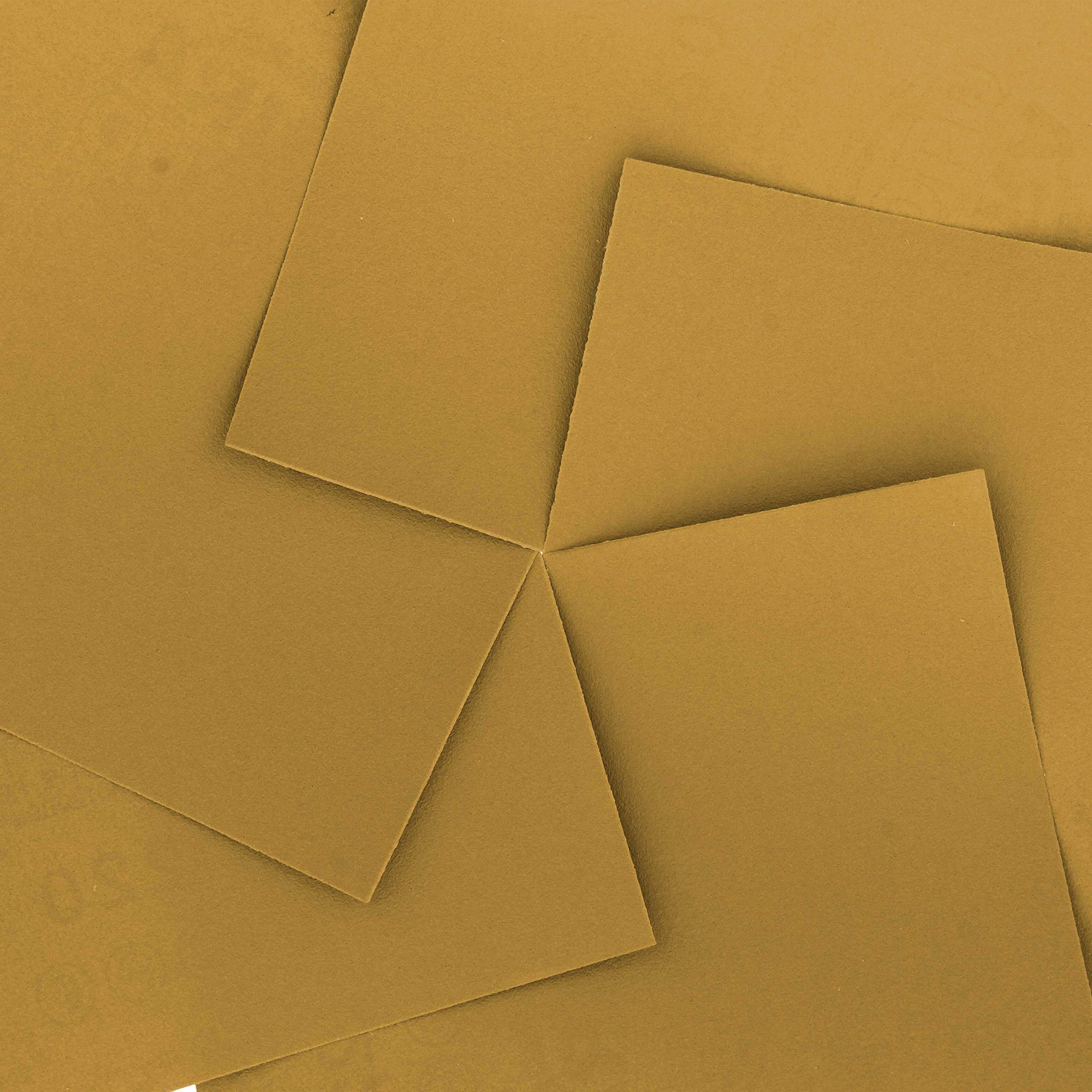 Dura-Gold Premium - Papel de lija de grano 220 dorado - 1/4 hoja de papel de lija plano 5.5" x 4.5" - Para lijadoras de palma automotriz y carpintería - Caja de 400