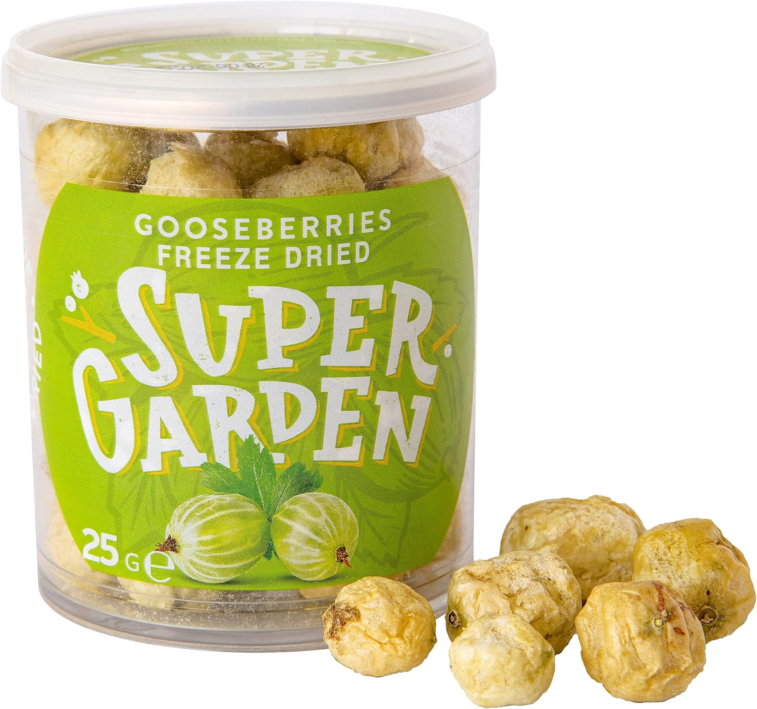 Freeze Dried Gooseberries - Freeze Dried Fruit - Delicious & 100% Pure Freeze Dried Gooseberry – No Gluten, Preservatives or Added Sugar – Freeze Dried Food by Super Garden, 25g