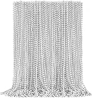 Vista 16 de 50 PCS Collares de Cuentas de Mardi Gras, Metálicos 10 Tipos de Collares de Cuentas Recuerdos de Fiesta, Collar de Mardi Gras de 33", Accesorios