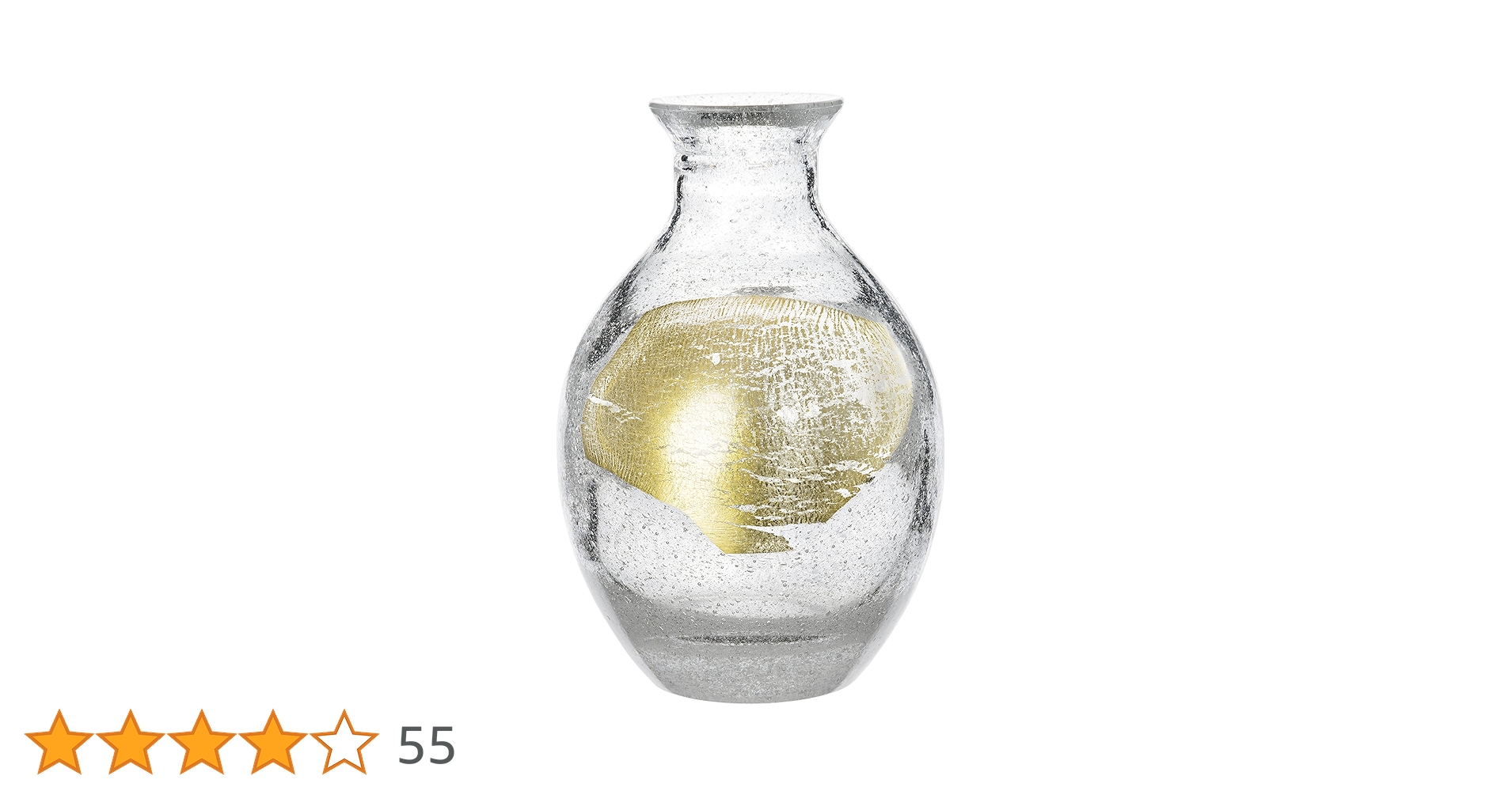 Amazon.co.jp: 吉谷硝子 江戸硝子 金彩淡雪 徳利 220ml YO-209