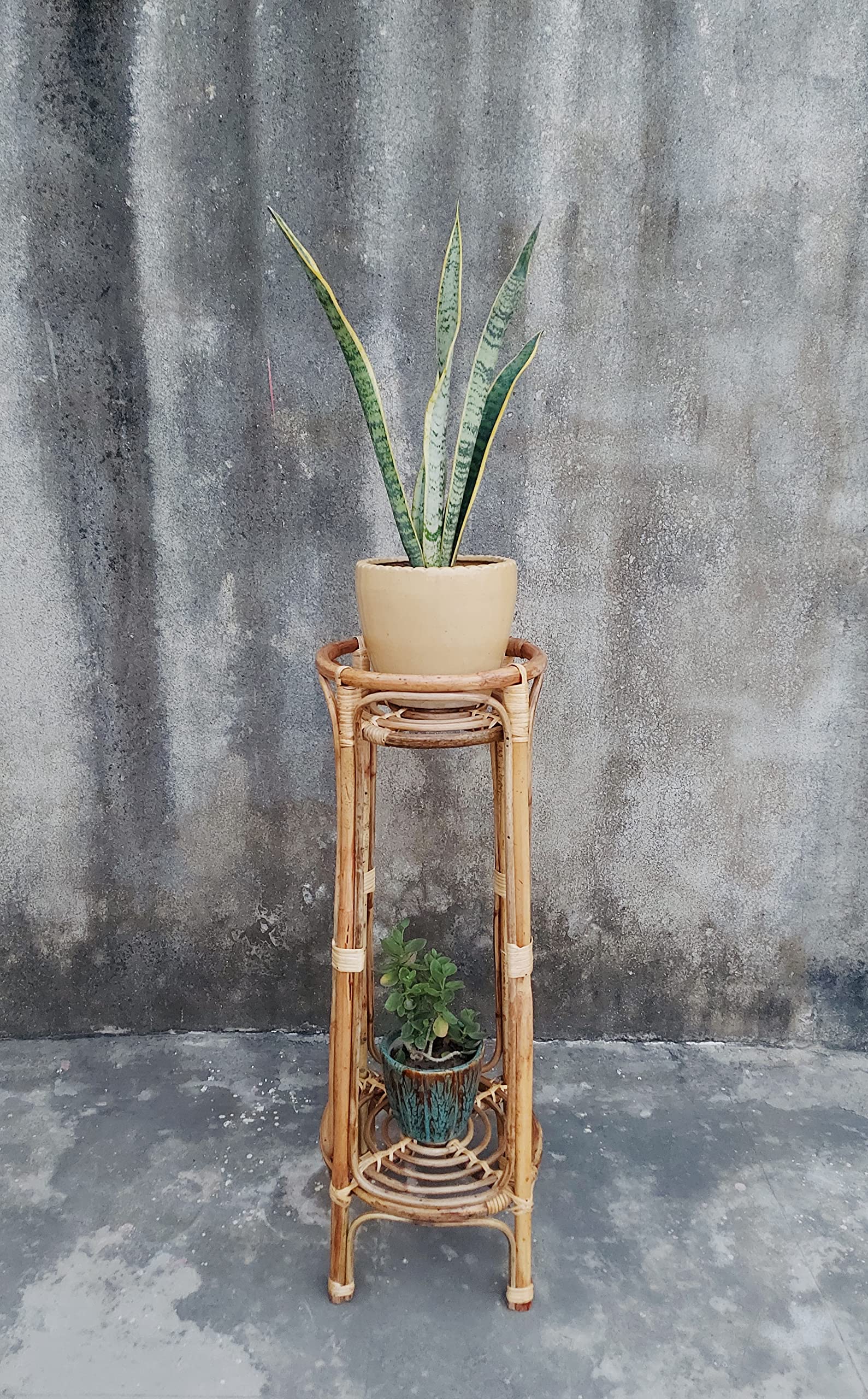 HM SERVICES Bamboo Cane Wooden Planter Stand for Home Living Room Balcony Indoor Outdoor Garden Flower Pot Plant Stand (B0BMB1YKFM) Amazon Price History, Amazon Price Tracker