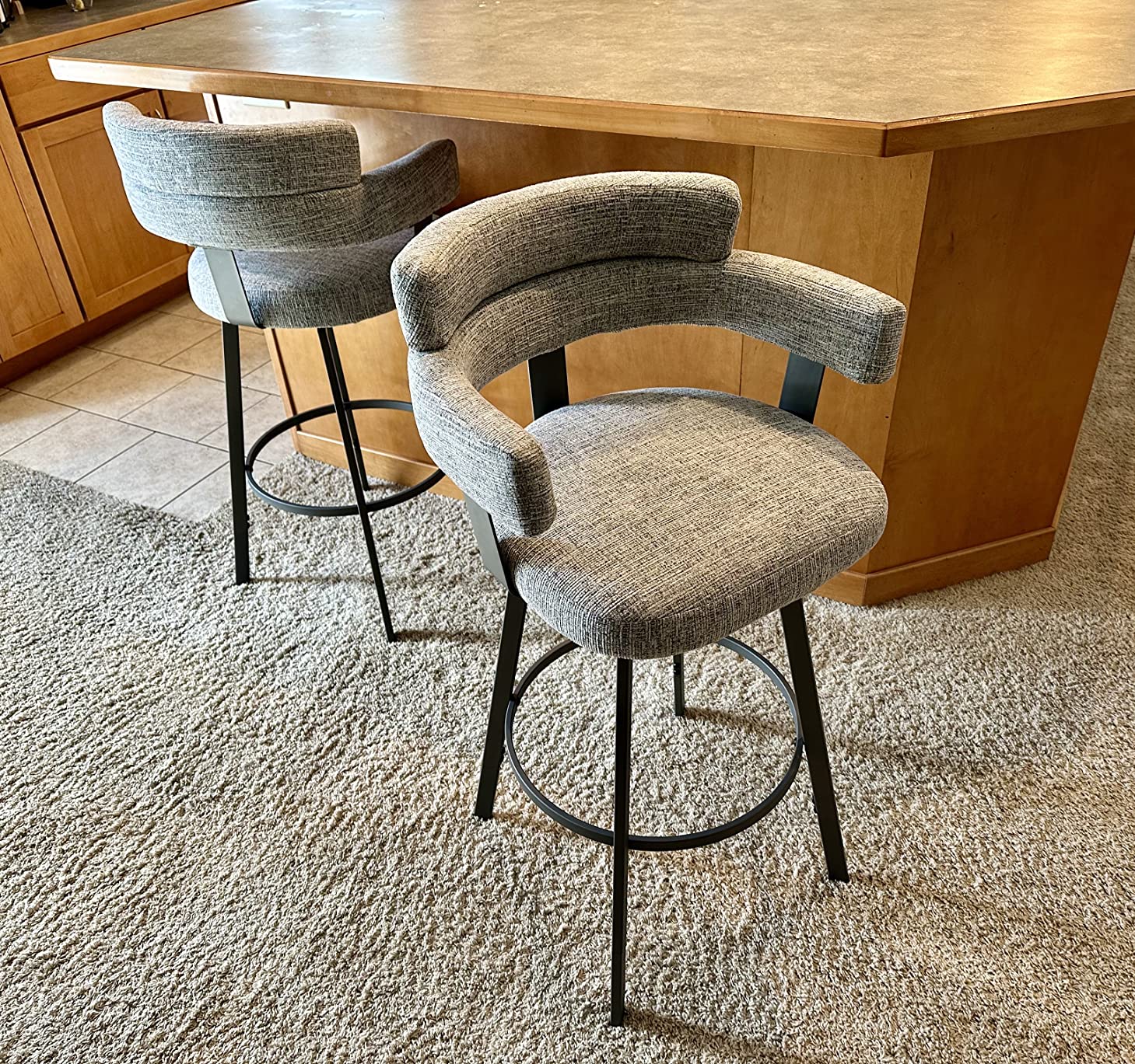 43/mo Finance FERFALDER Counter Height Bar Stools with Full Back