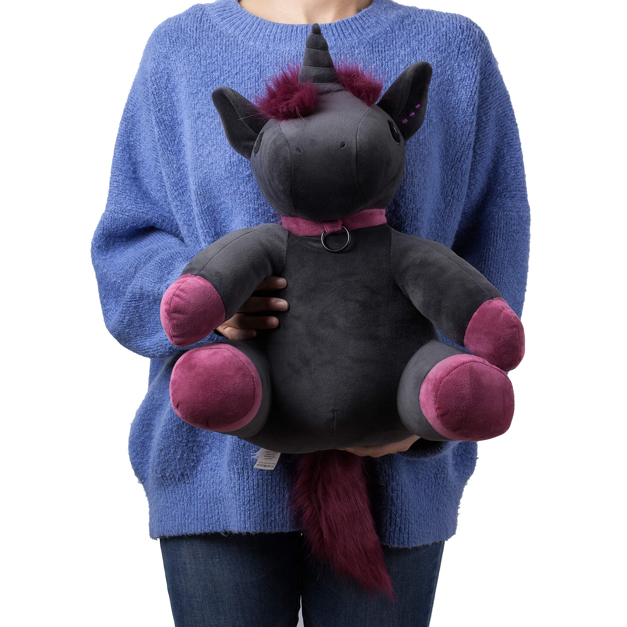 corimori - Ruby das Punk-Einhorn, XL Plüschtier für Jungen und Mädchen, 45 cm, Schwarz