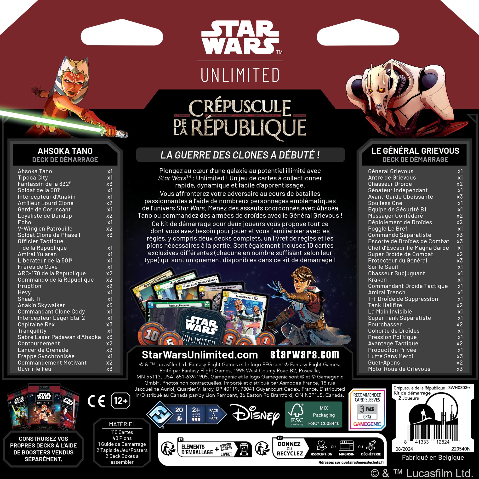 Asmodee - FFG - Star Wars : Unlimited Crépuscule de la République