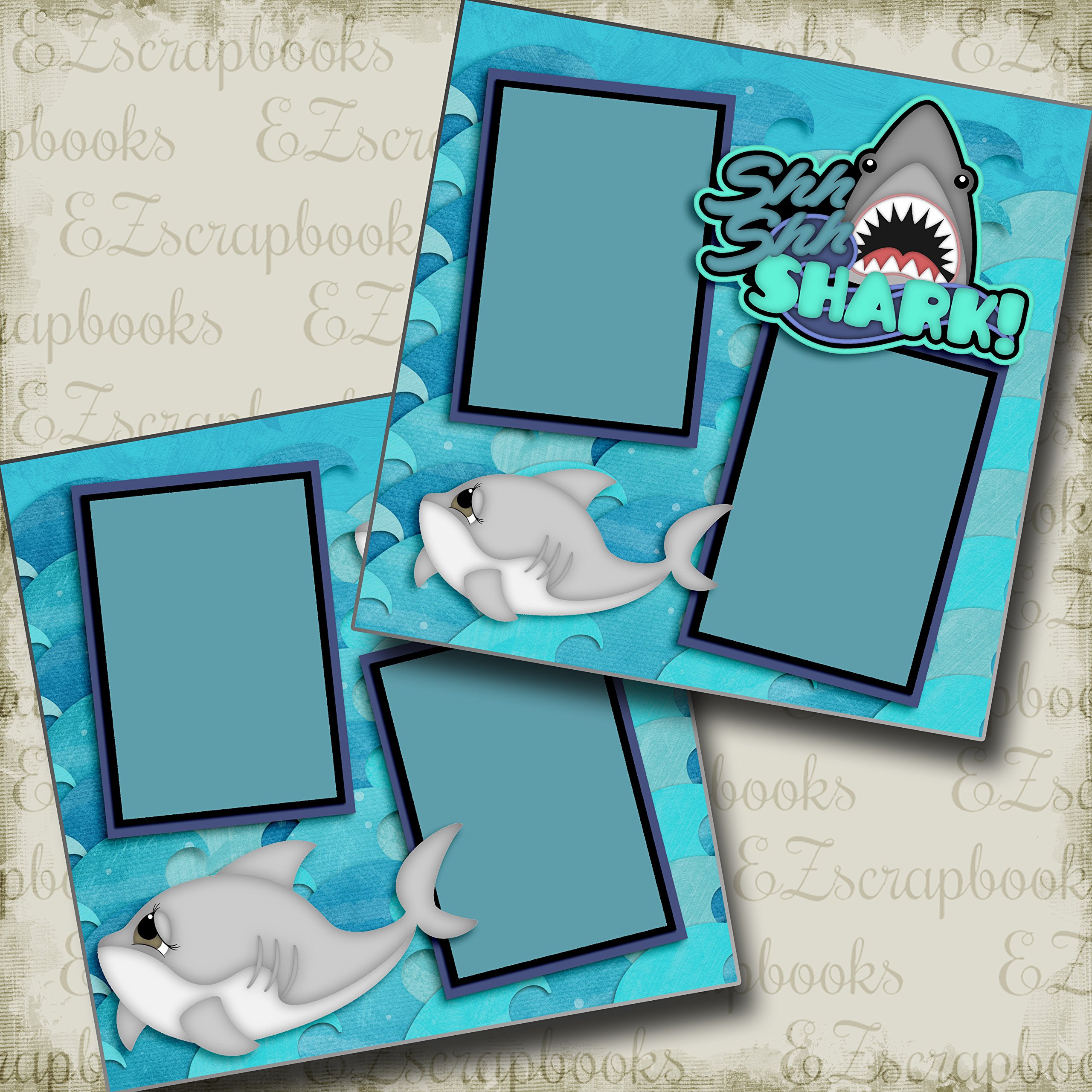 Rekin! - Gotowe strony do scrapbookingu - układ EZ 3104
