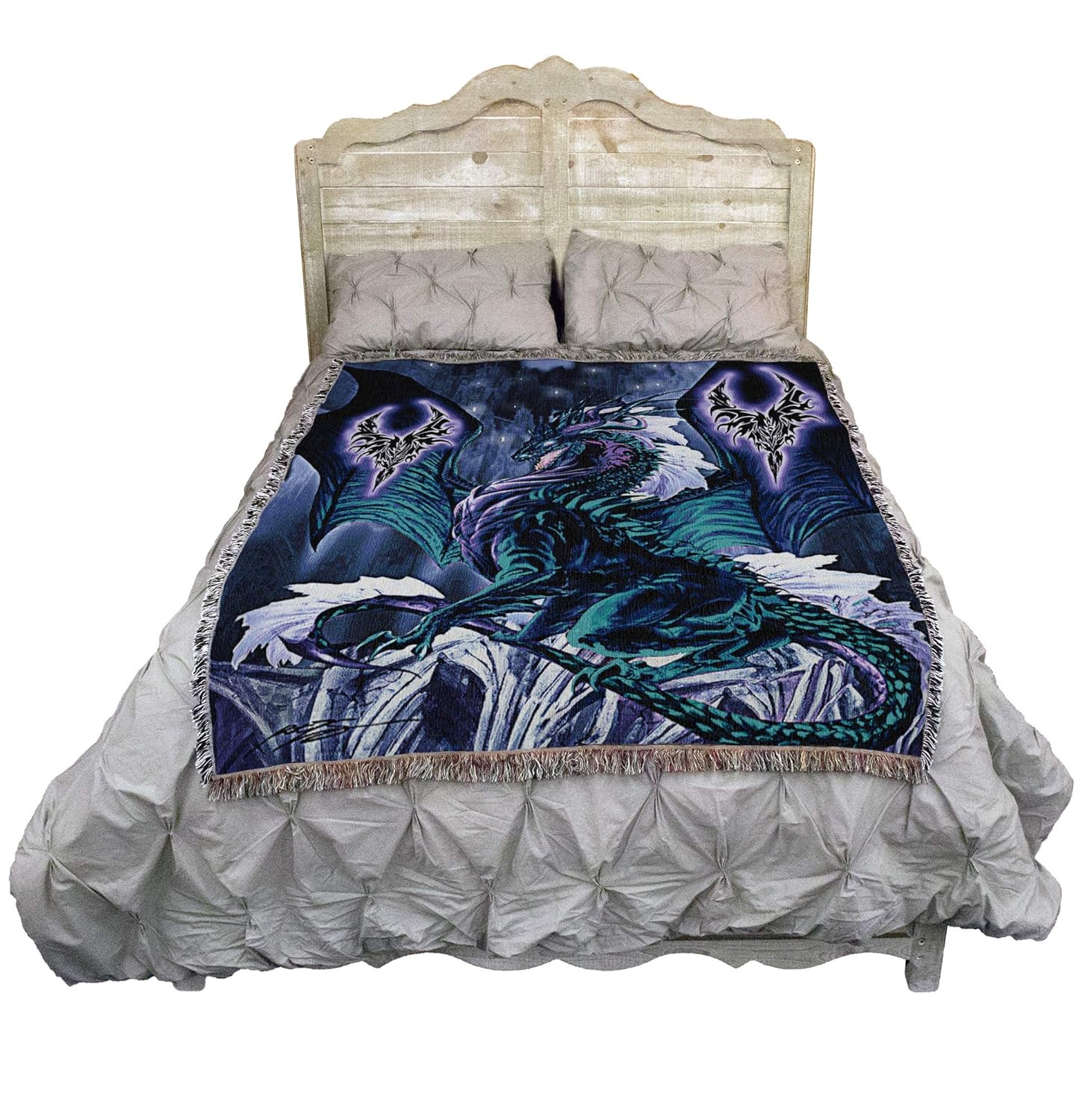 Pure Country Weavers Relic Blanket by Ruth Thompson - Gift Dragon Fantasy Tapestry Throw Woven from Cotton - Made in The USA (72x54)