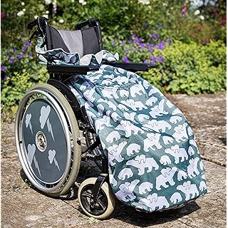 Wheelchair Blanket / Fleece-Lined & Waterproof / Universal fit for Manual and Powered wheelchairs / Adult Size (Polar Bear)