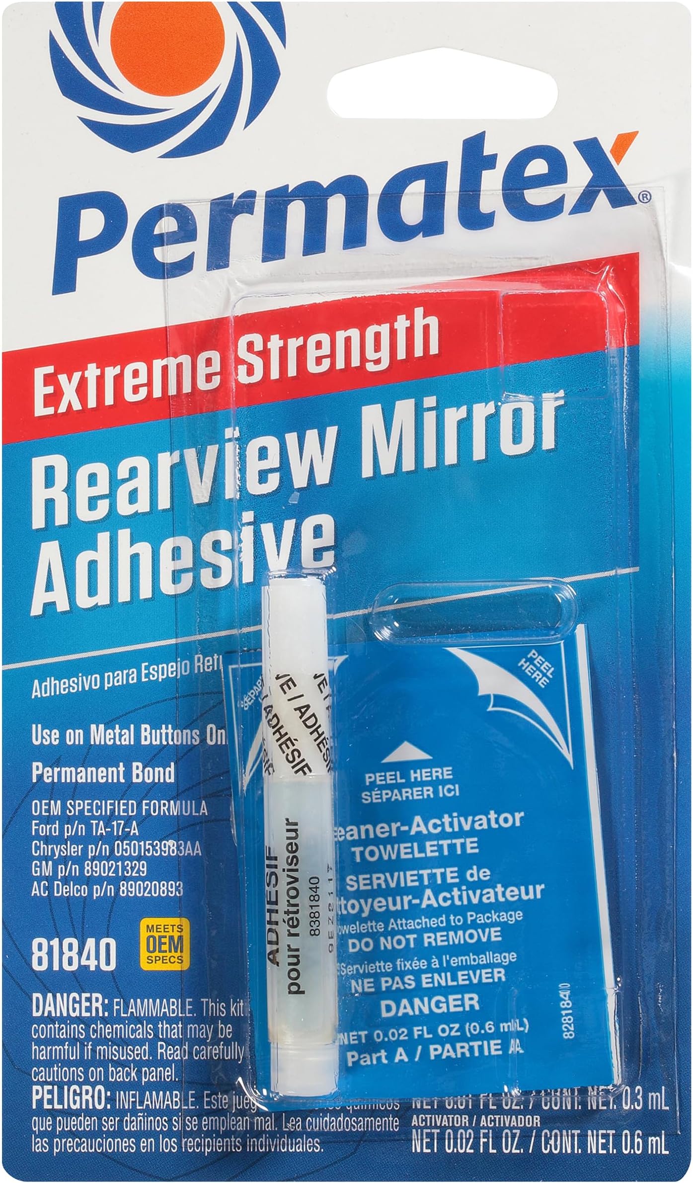 Permatex 81840 Extreme Rearview Mirror Profressional Strengt