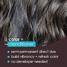 Keracolor Color + Clenditioner 3-in-1 Color-Depositing Conditioner, Gently Cleanses & Conditions, Semi-Permanent Espresso Hair Color, 12 Fl Oz