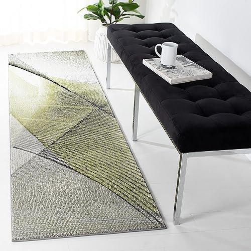 Vista 33 de SAFAVIEH Hollywood Collection - Alfombra decorativa de 2 pies 3 pulgadas x 4 pies, beige y azul, diseño moderno de mediados de siglo, no desprende