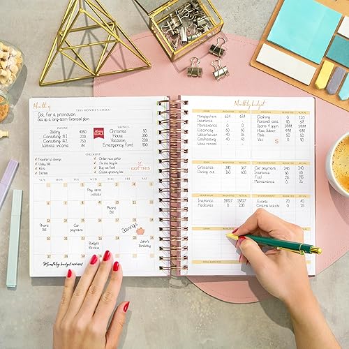Miniatura 6 de PLANBERRY Planificador de presupuesto grande y organizador mensual de facturas con bolsillos, libro de presupuestos, seguimiento de finanzas y