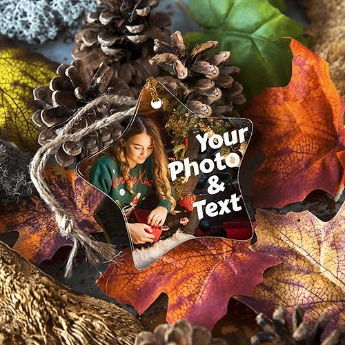 Miniatura 5 de Adornos de Navidad personalizados, adorno con foto personalizada, nuestro primer árbol de Navidad colgante 2023, decoración regalo para Navidad