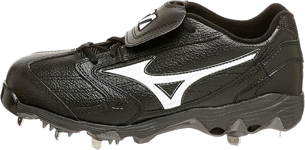 Amazon.com | Mizuno Men's 9-Spike Classic Low G4, Black/White