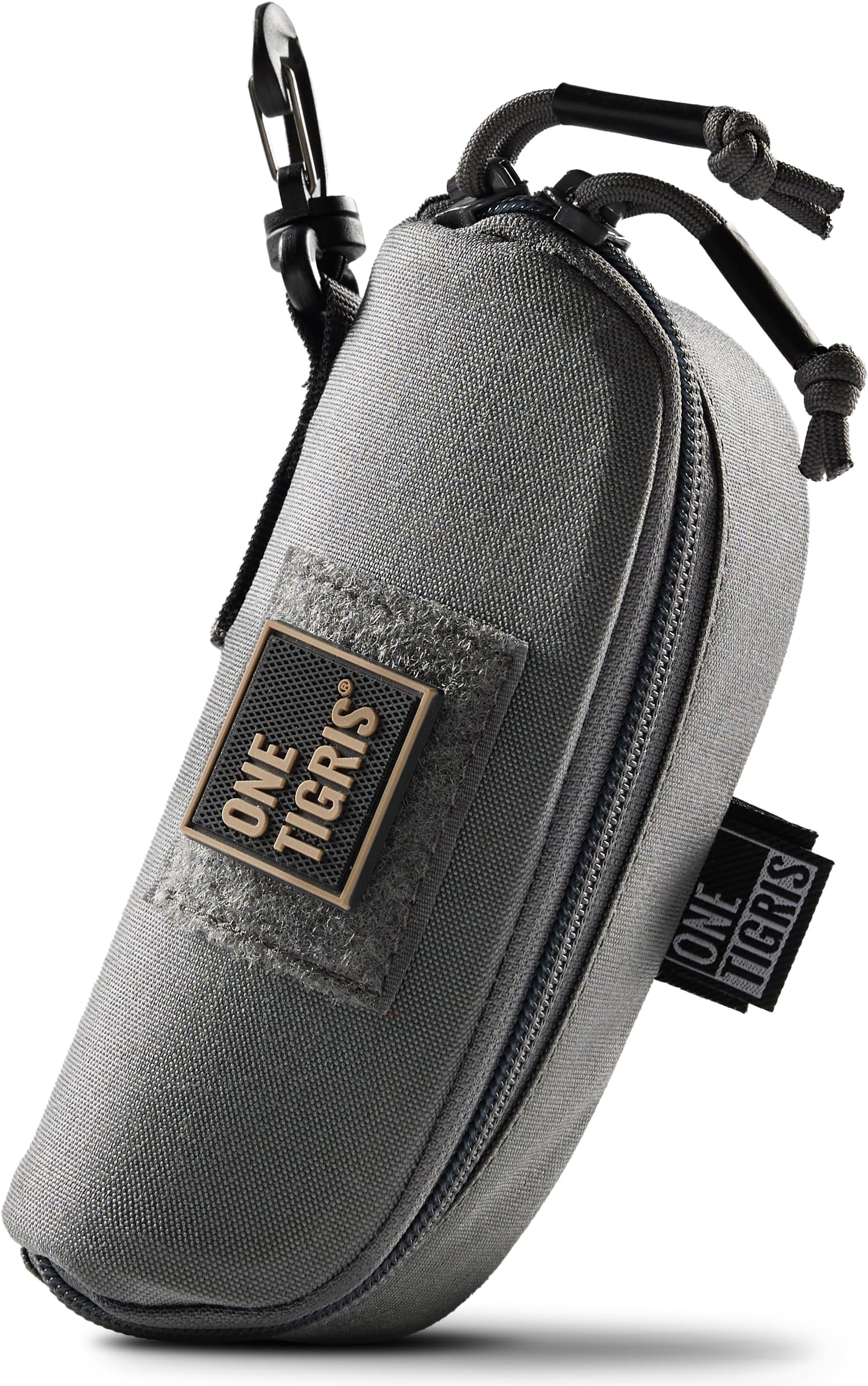 ONETIGRISEyeglasses Hard Case Tactical Molle Zipper Sunglasses Carrying Case 1000D Nylon with Clip