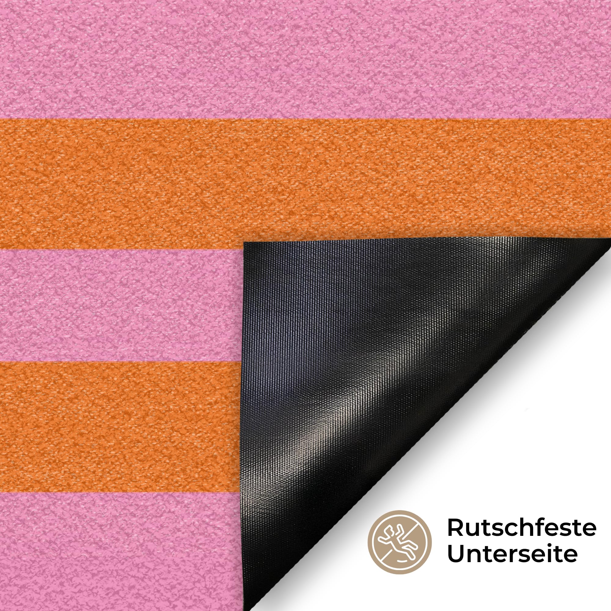 MuchoWow© Fussmatte innen Schmutzfangteppich türmatten Eingang Abtreter Tür | 40x60 cm - Matte für Schuhe Balkon Haustür dünne Schmutzläufer Ciao - Zitat - Streifen