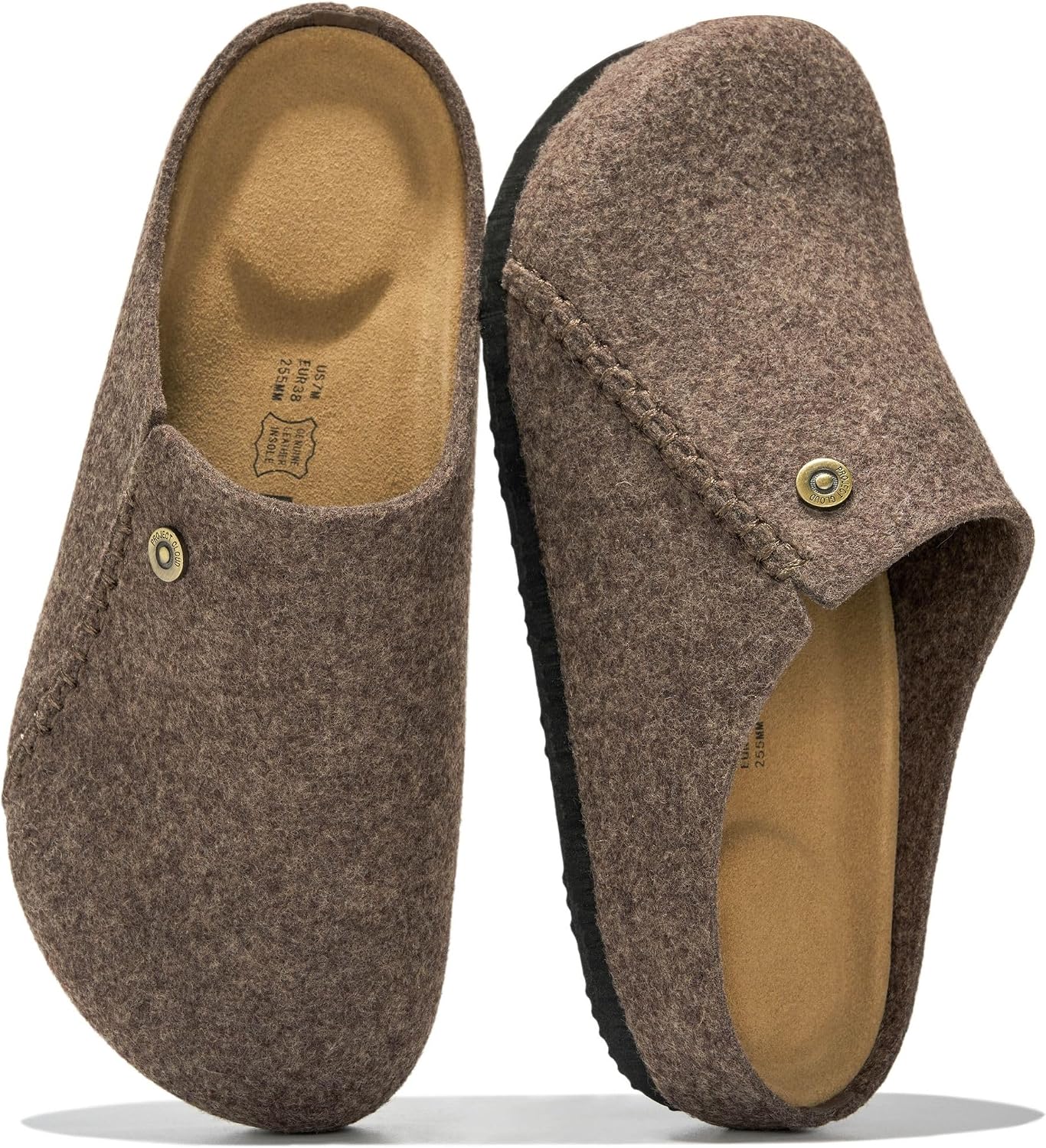 100% Genuine Leather Insole Clogs for Women Slip On Shoes for Women