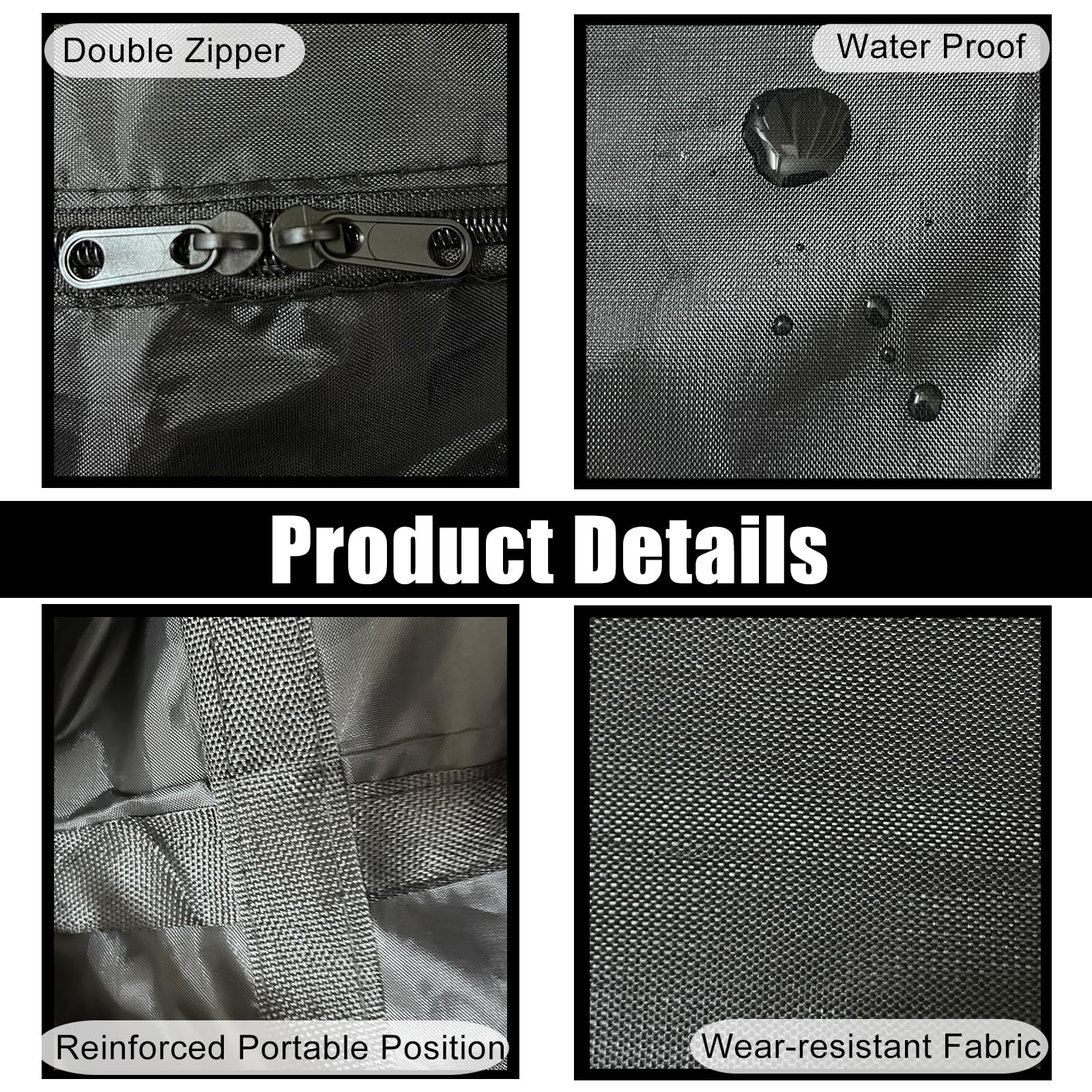 LURVOUS 100L Large Storage Bags with Zips, Moving Bags Packing Bags Clothes Storage Bag Under Bed Storage - Image 3