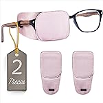Astropic 2Pcs Silk Eye Patches for Adults Kids Glasses to Cover Either Eye (Medium, Dusty Rose Pink)