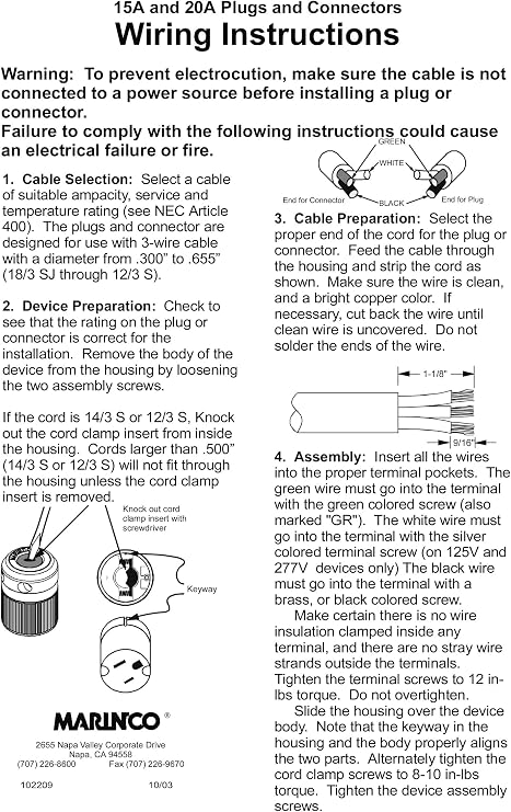 Marinco Shore Power Connectors & Plugs