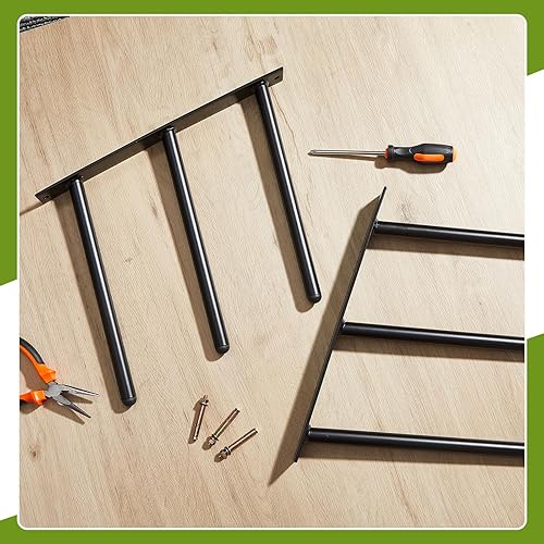 Miniatura 7 de Zonon 2 piezas de hierro montado en la pared soporte de 3 barras soporte de aro negro estante de almacenamiento para gimnasio