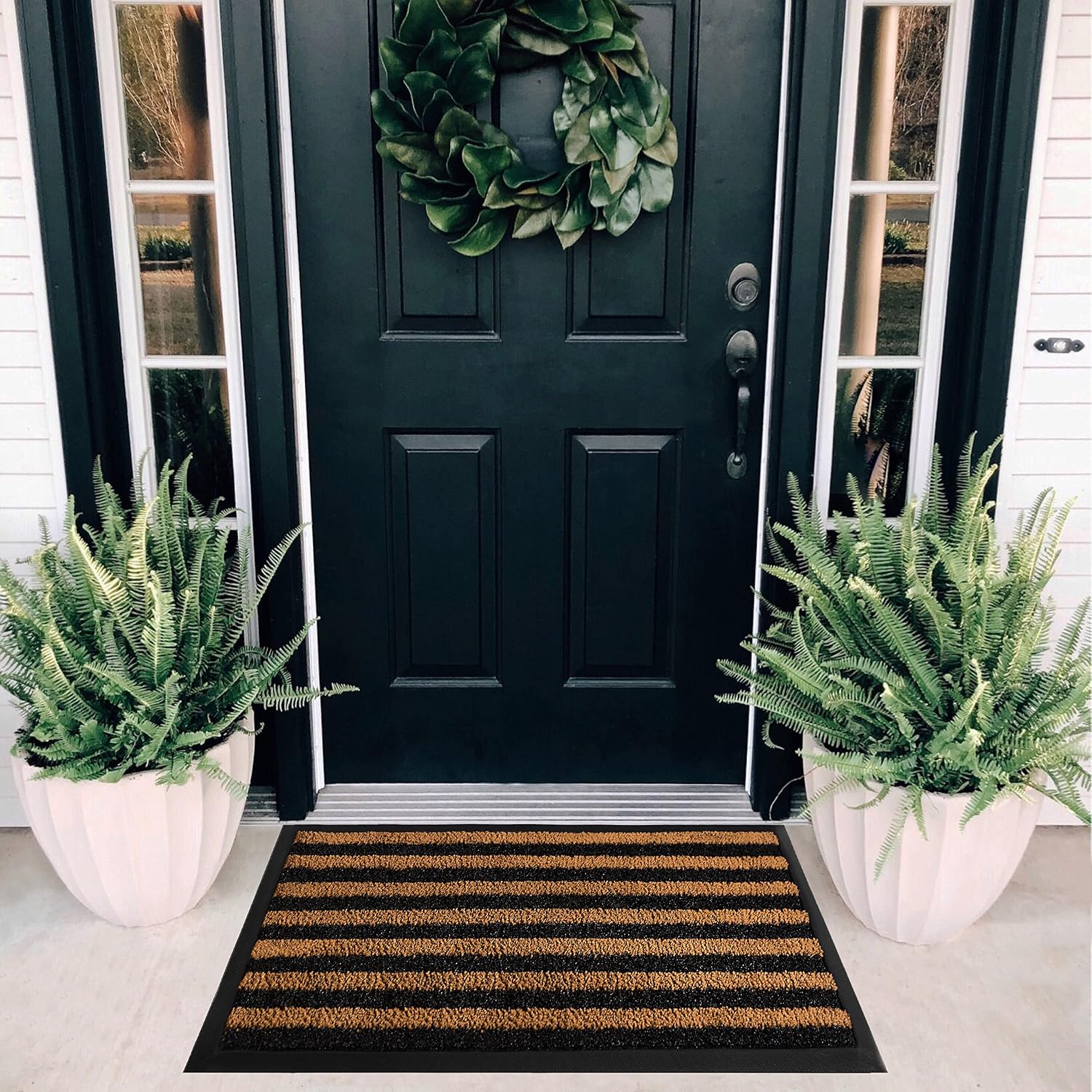 ubdyo - Extra Durable Door Mat - Dirt Trapping Outdoor Welcome Mats - Non-Slip Low Profile Front Door Mat 30x17 -- Entryway Rug Indoor