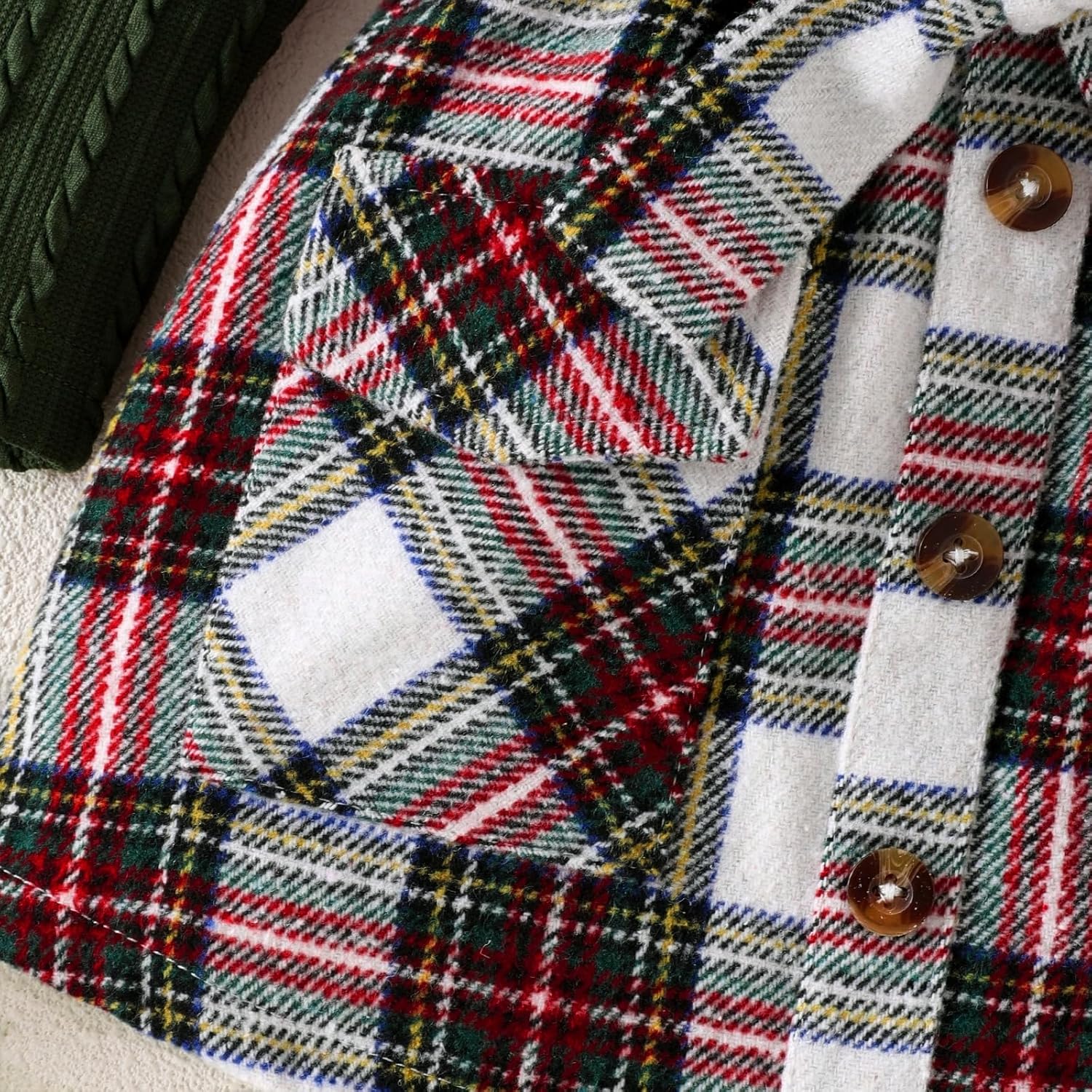 Toddler Girl Fall Winter Clothes Cute Ruffled knitted Shirt Tops Plaid Pleated Mini Skirt Belt 3 Piece Outfit 2-6T - Image 6