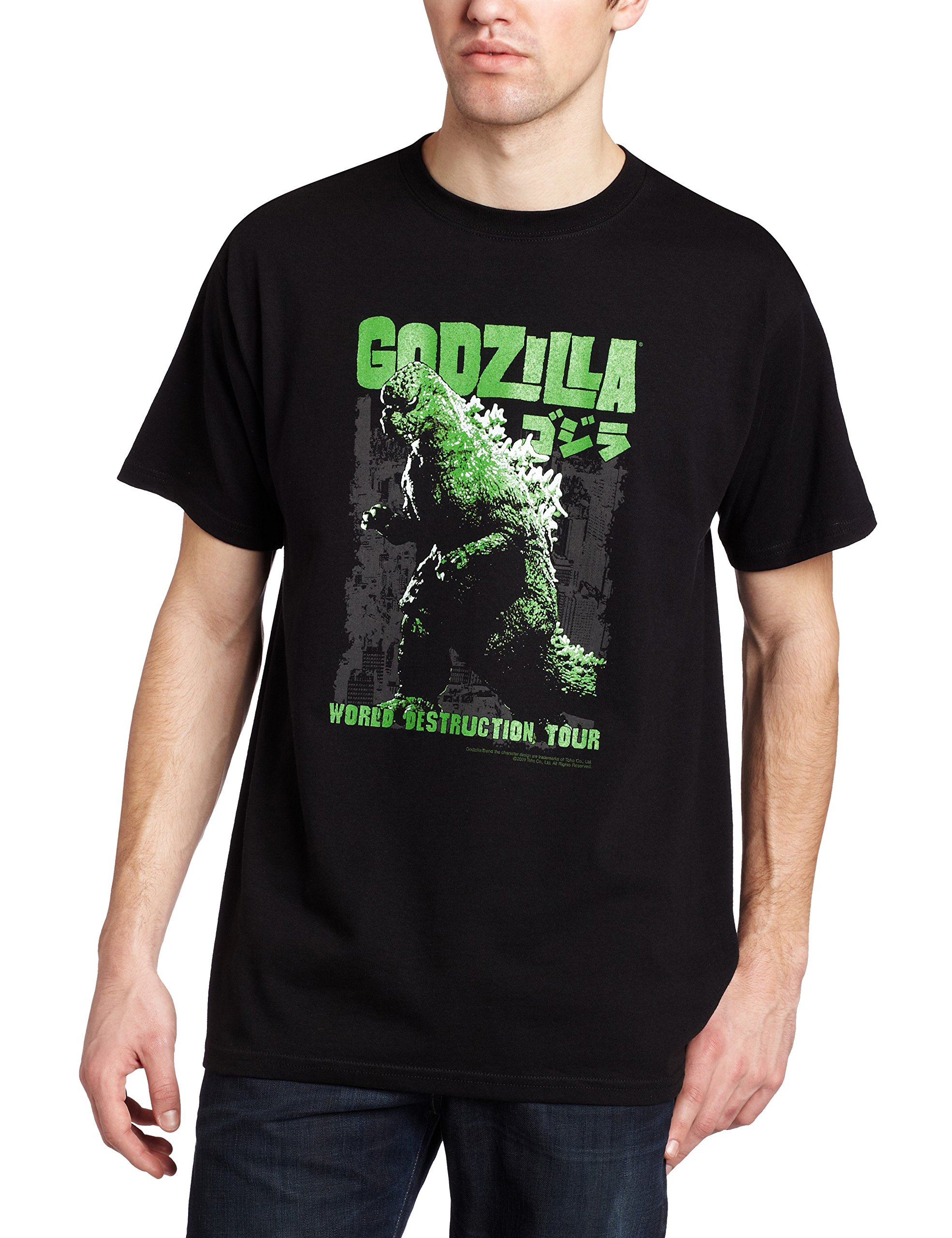 Impact Men's Godzilla World Destruction Tour T-Shirt, Black