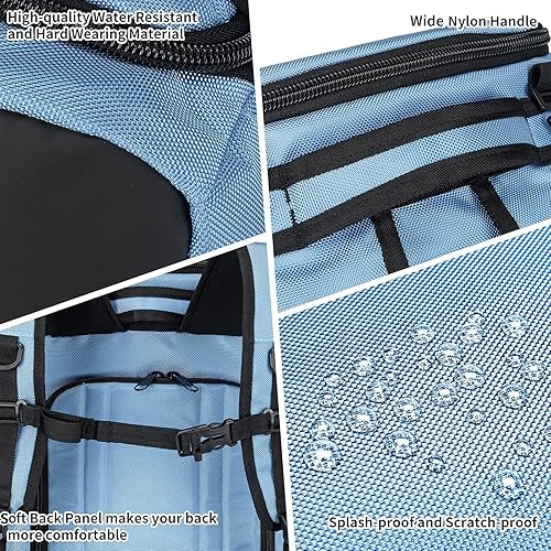 Miniatura 6 de YCD-FLOCW Mochila para botas de esquí, bolsa de viaje acolchada y resistente al agua de gran capacidad de 50 l para botas de esquí, casco, gafas,