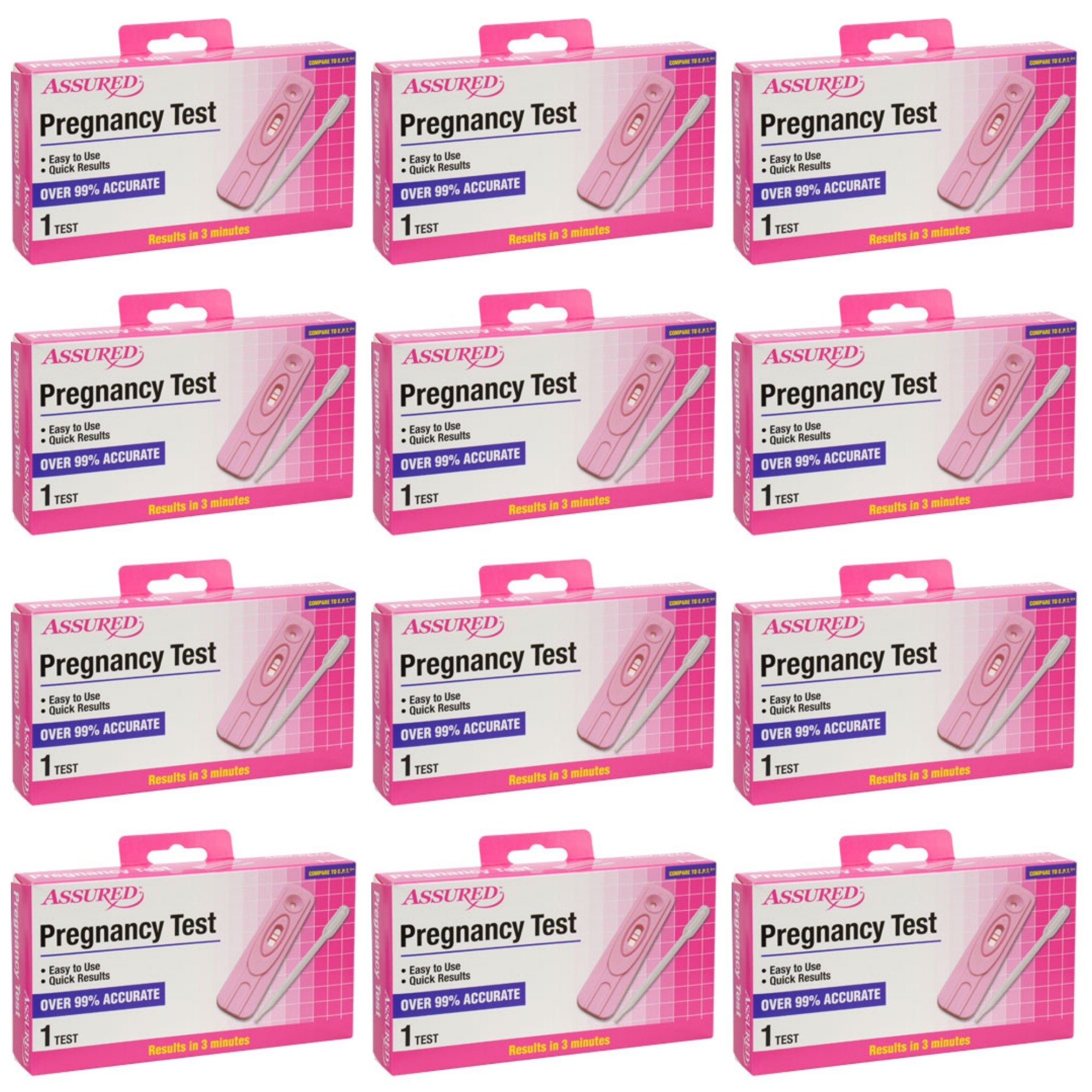 Lot of 12 (one Dozen) Pregnancy Test Kits 99% Accuracy