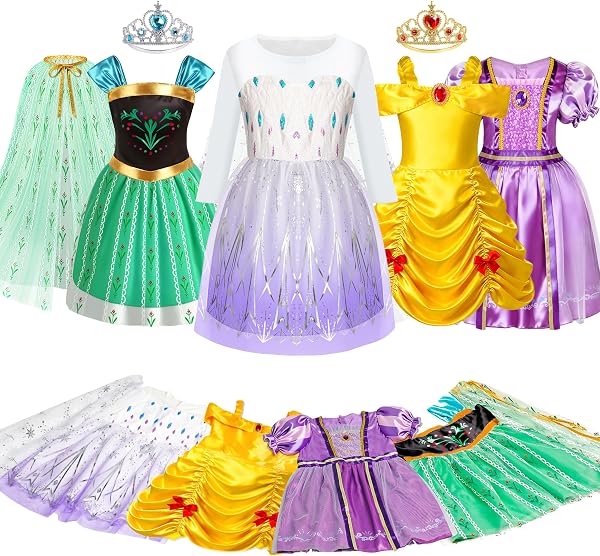 Princess Dress Up Clothes for Girls Princess Dresses Costumes for Girls 3-6