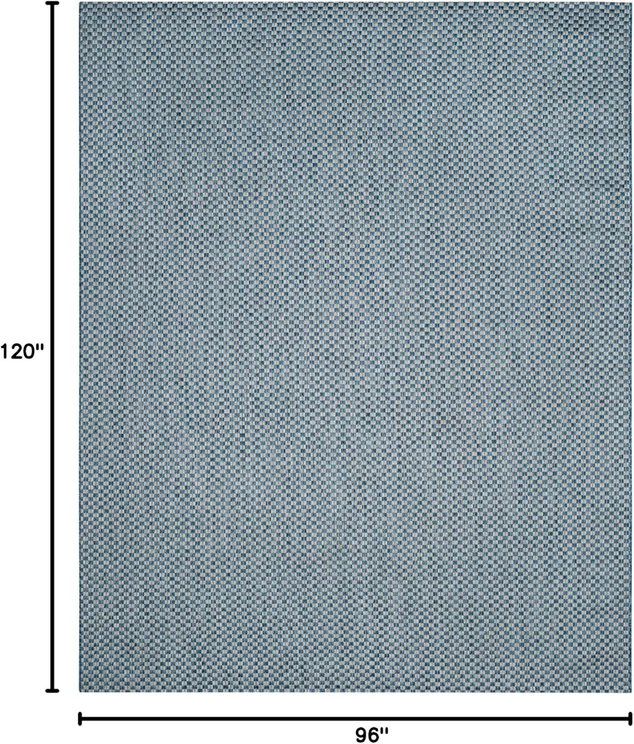 SAFAVIEH Courtyard Collection 8' x 10' Blue/Grey CY8653 Indoor/ Outdoor Patio Backyard Mudroom Area Rug