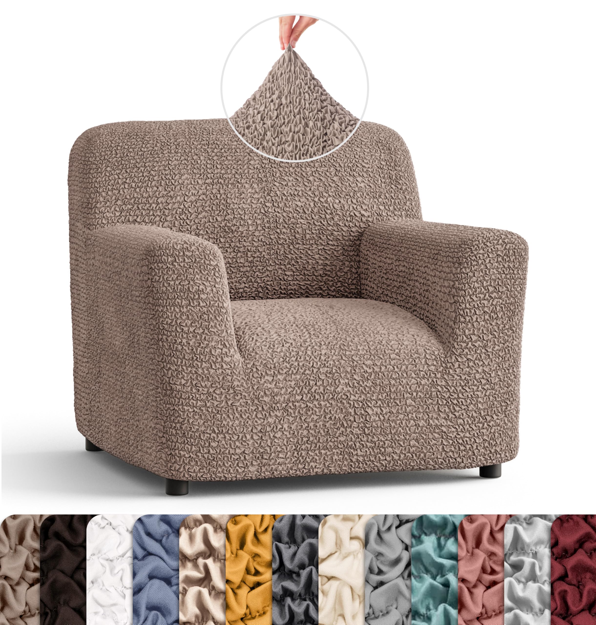 PAULATO BY GA.I.CO. Armchair Slipcovers - 1-Piece Furniture Protector - Form Fit, Machine Washable…: retailer-supplied image