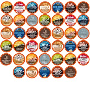 Two Rivers Coffee Decaf Flavored Coffee Pods Compatible with Keurig K Cup Brewers Assorted Variety Pack Decaffienated Flavored