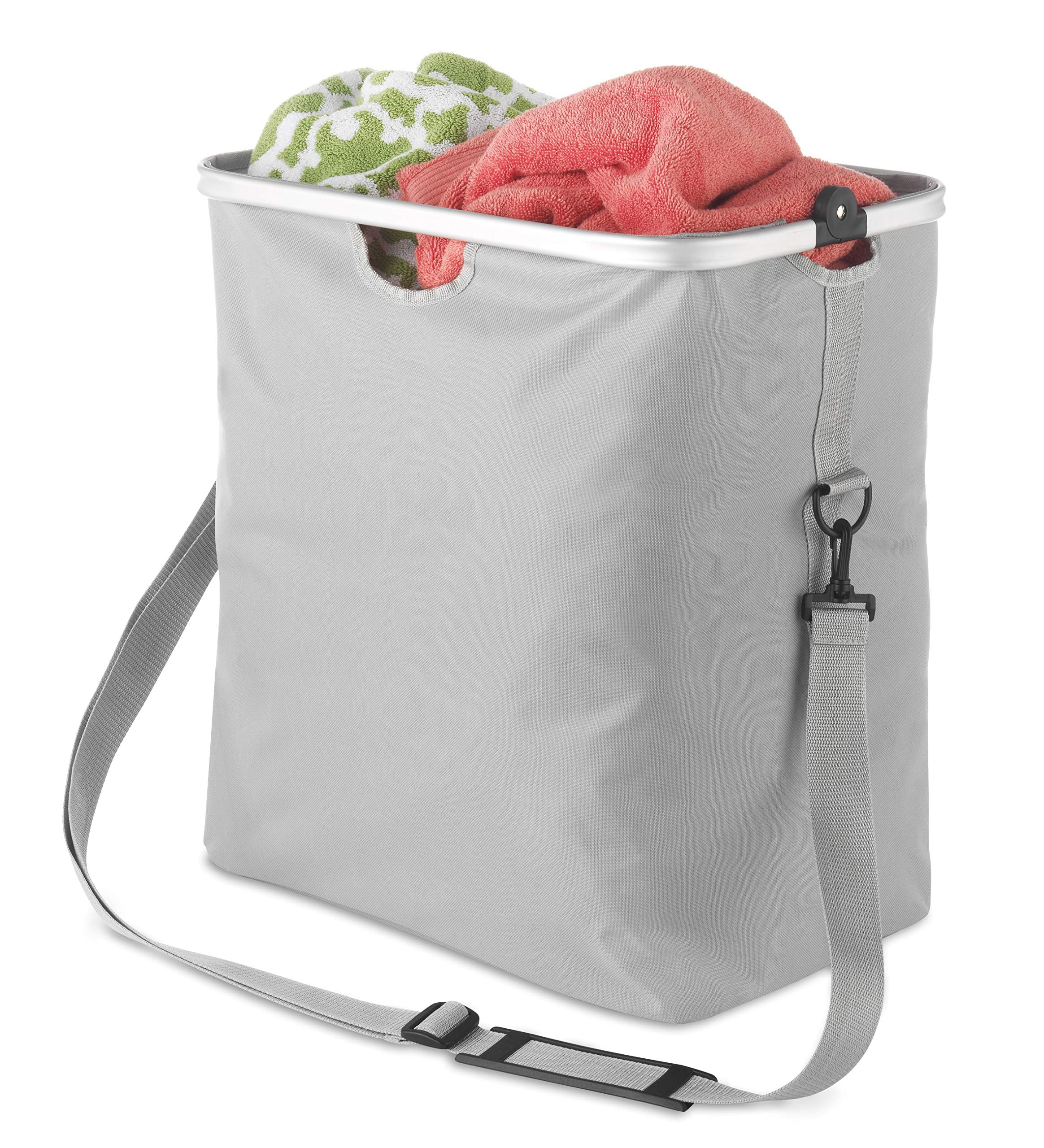 Whitmor Aluminum Frame Laundry Hamper Tote - Medallion Gray 4 Pack