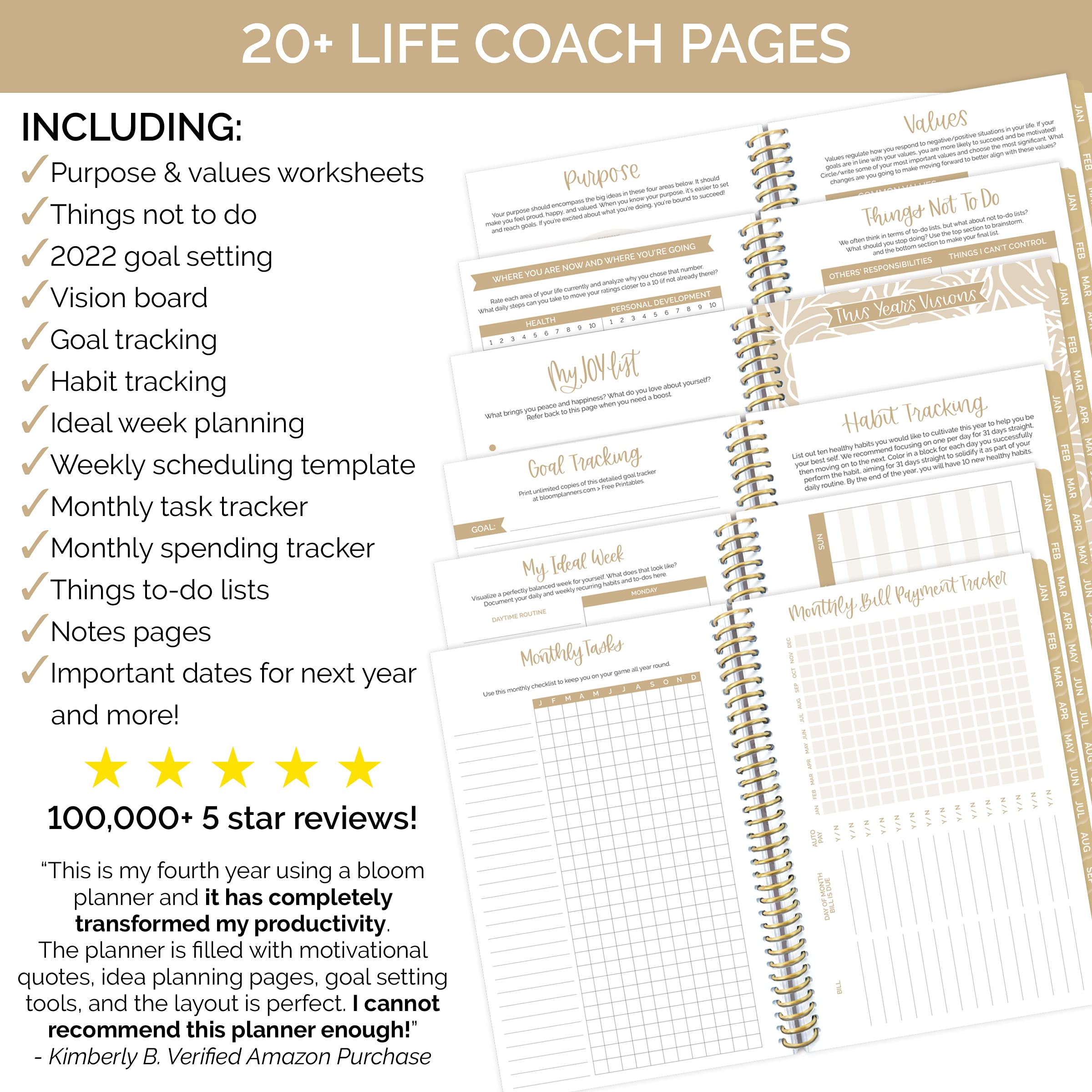 bloom daily planners 2022 Calendar Year Day Planner (January 2022