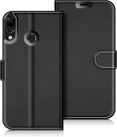 COODIO Funda ASUS ZenFone 5 ZE620KL, Funda Cuero Zenfone 5Z ZS620KL, Funda Cartera Case con Magn?tico/Billetera/Soporte para ASUS ZenFone 5 ZE620KL / Zenfone 5Z ZS620KL, Negro