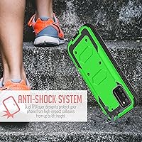 Vista 7 de Funda diseñada para Samsung Galaxy A02S, con protector de pantalla integrado, soporte giratorio con clip para cinturón, funda protectora de cuerpo