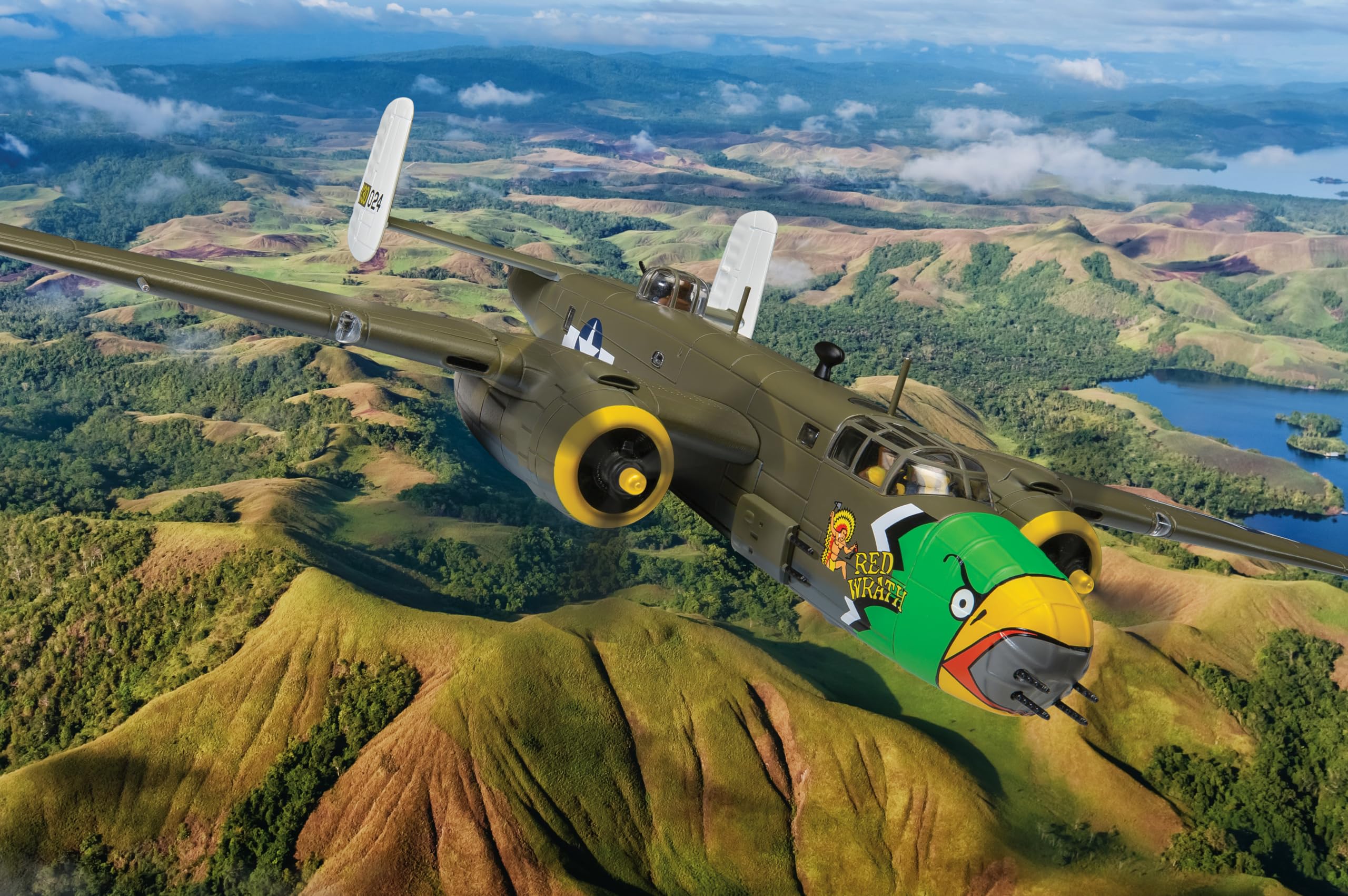 Corgi AA35315 Nordamerikanische B-25D Mitchell, „Red Wrath“ 41-30024, 345. BG, 498. BS, Port Moresby, Februar 1944 Luftfahrt