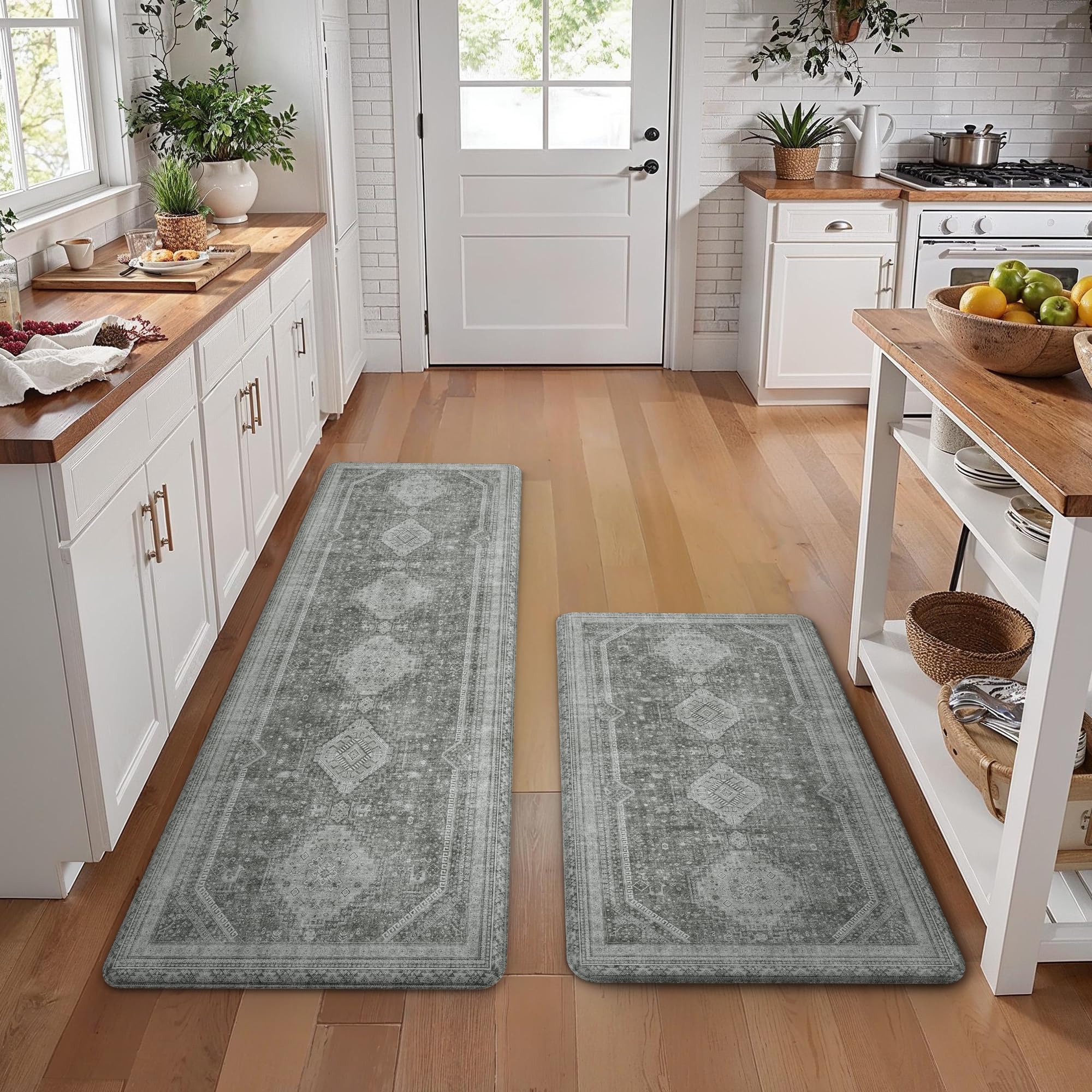 Amazon.com: GENIMO Kitchen Mats for Floor 2PCs, Washable