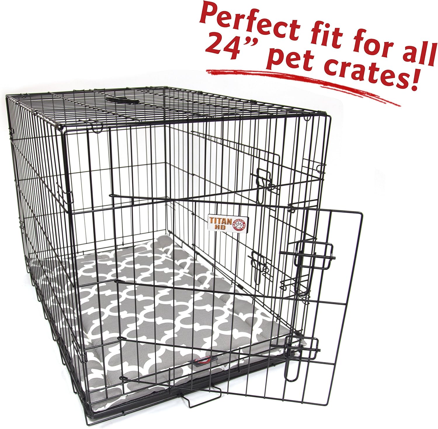 24" Trellis Gray Crate Dog Bed Mat By Majestic Pet Products
