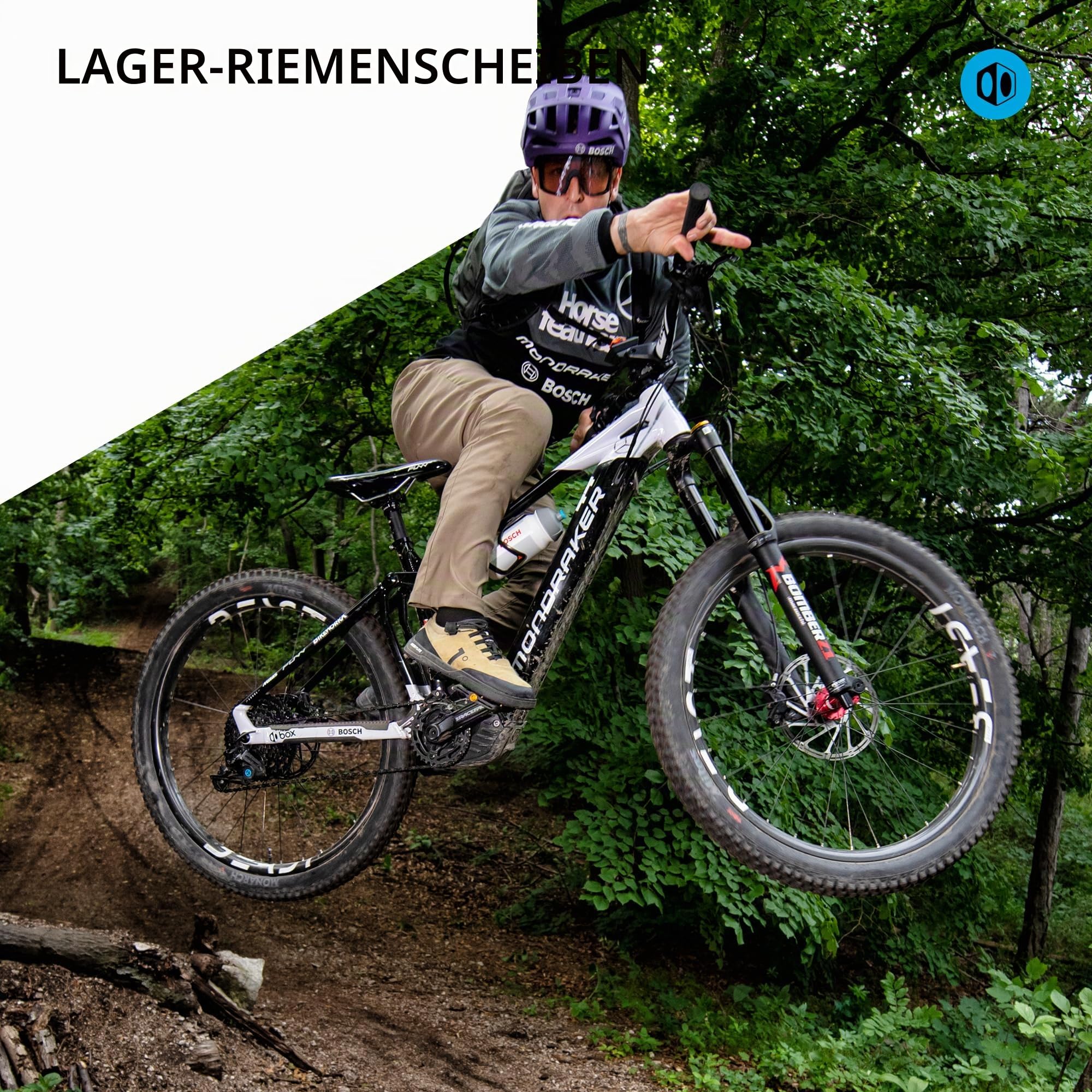 Box Three Prime 9 X-Wide Schaltwerk Fahrräder MTB Kleiderbügel Nicht Direkte Montage für Mountainbike, Radfahren Fertig Matt Onyx Versiegelte Lagerscheiben | Schwarz