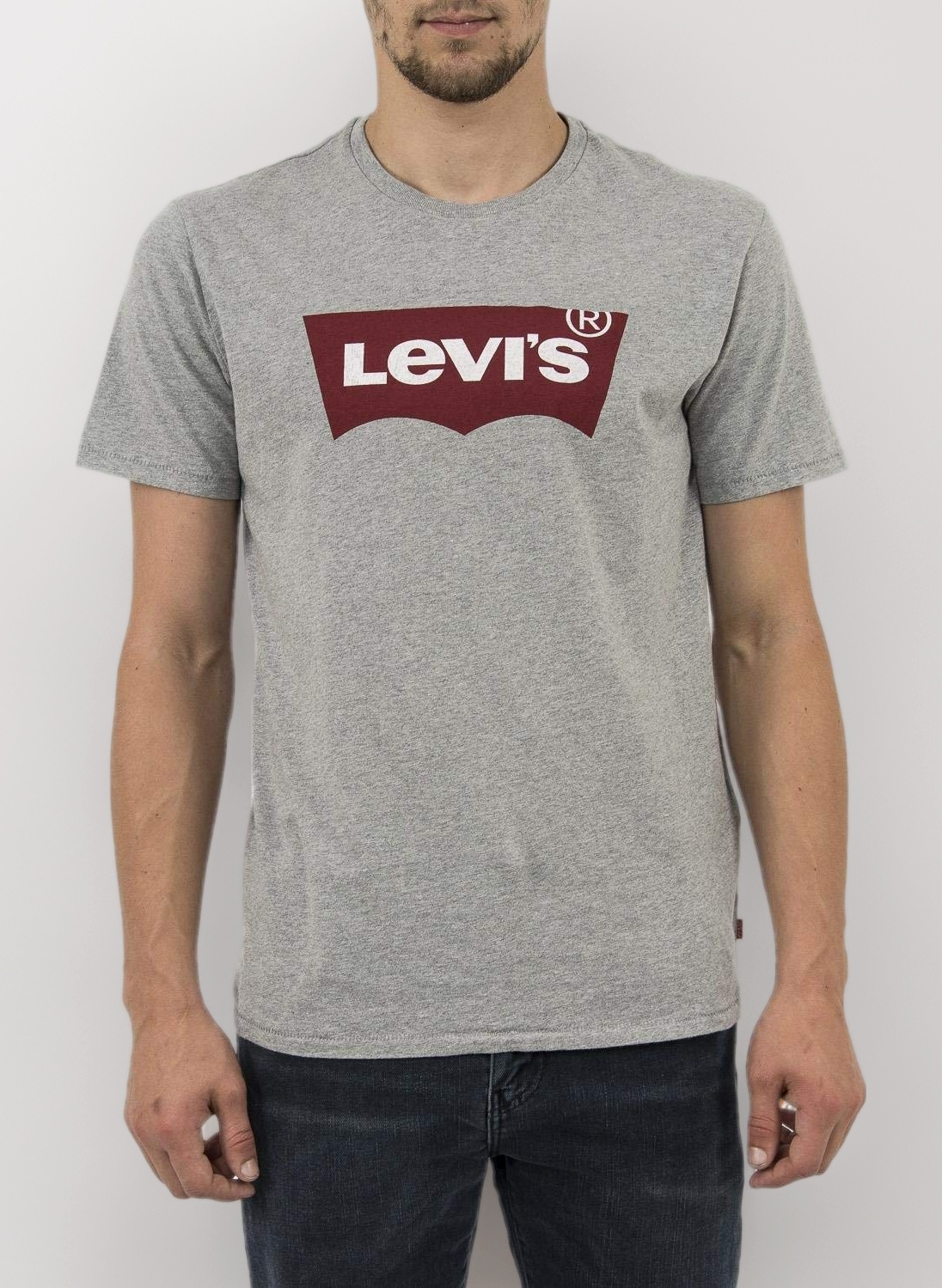 Men's Graphic Set-In Neck T-Shirt, Grey, XL