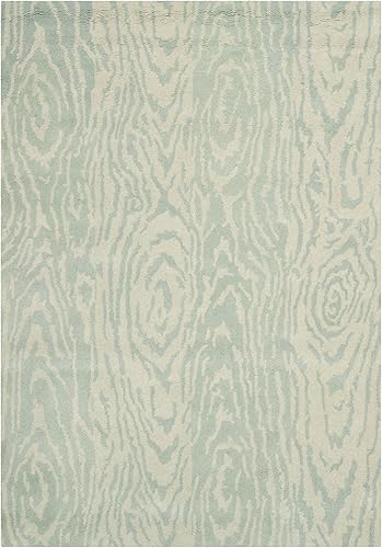 MARTHA STEWART x SAFAVIEH MSR4534D - Alfombra de lana sintética hecha a mano de 9 x 12 pies, color gris niebla